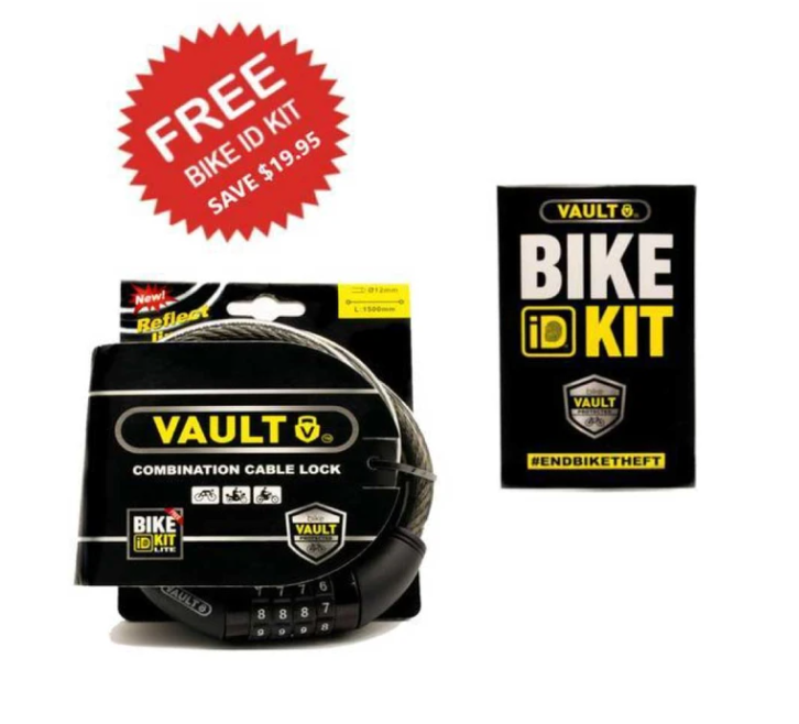 Vault Combination Cable Lock Bike ID Kit The Electric Bike Company