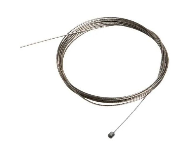 Gear Cable, PRE-LUBRICATED GEAR WIRE 1.1mm, 4mm x 4mm nipple, MTB and road, 2275mm