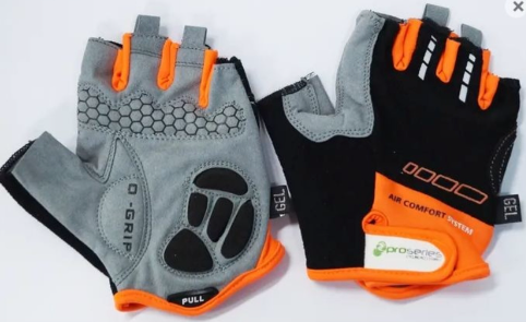 Pro Series Gloves BLACK/ORANGE XLARGE - Amara Palm, Lycra Towel GEL padding