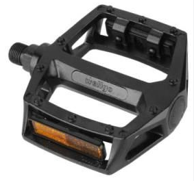 PEDALS 9/16" BMX, Large Platform, One Piece Alloy Body, BLACK by Wellgo