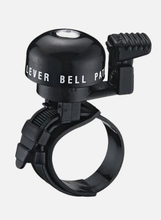 Alloy Flick Bell, Plastic Strap Mount, Fits Oversize or Standard Si Handlebars