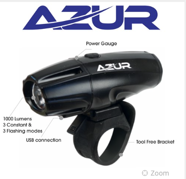 AZUR USB Cove 1000 Lumens Head Light