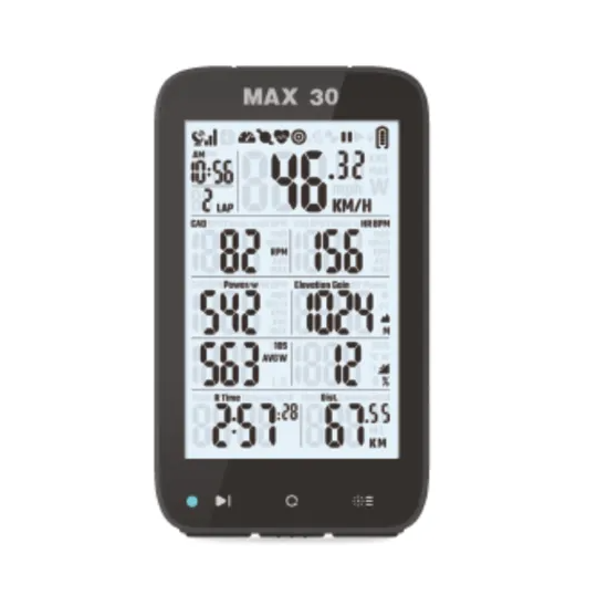 Shanren MAX 30 - 3" screen, backlight, USB recharge, links to App & Strava