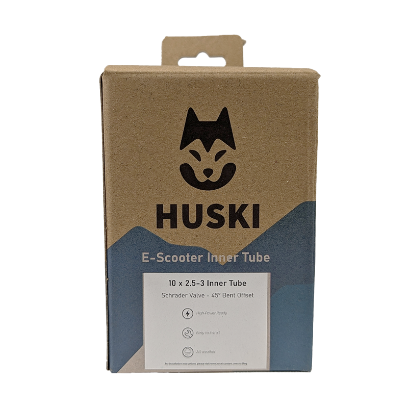 Huski Scooter Tube 10 X 2.5 - 3 Bent Valve 45 Degree Offset 65 Degree