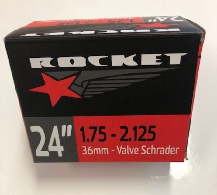 Rocket Bicycle Inner Tube 24x 1.75   2.125 Schrader Valve