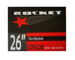 Rocket Bicycle Inner Tube Thorn Resistant 26 x 1.75   2.35 Schrader Valve