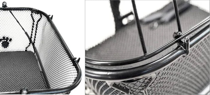 Rear Pet Carrier Black Mesh With Lid