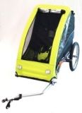 Pro Series Trailer for Single Child Steel Frame Bright Green Canopy